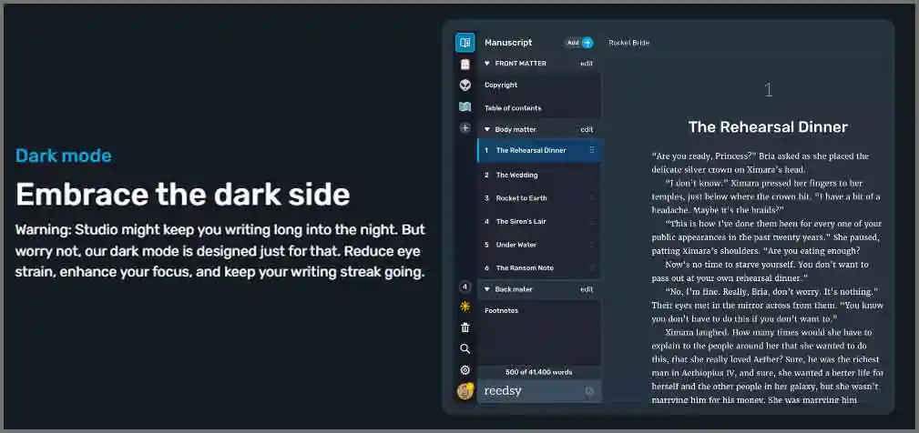 Find The Best KDP Tools For Self-Publishing Your Book Reedsy-Book-Editor-features