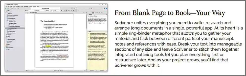 Find The Best KDP Tools For Self-Publishing Your Book Scrivener-features