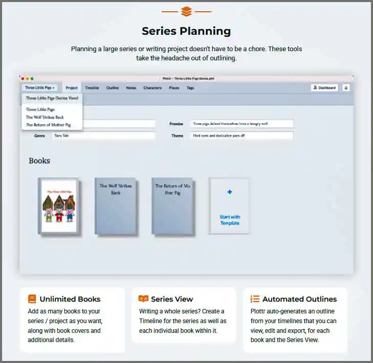 Find The Best KDP Tools For Self-Publishing Your Book plottr-features