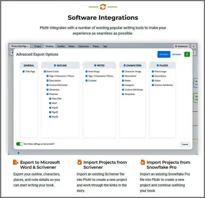 Find The Best KDP Tools For Self-Publishing Your Book plottr-features